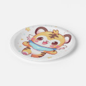 Sweet Tiger Baby Dusche Pappteller (Schrägansicht)