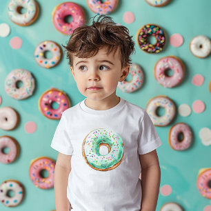 Sweet Time Pastel Green Donut Geburtstag Kleinkind T-shirt