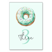 Sweet Time Pastel Green Donut Geburtstag Tischnummer (Rückseite)