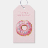 Sweet Time Pastel Pink Donut Geburtstag Geschenkanhänger (Vorderseite)