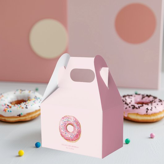 Sweet Time Pastel Pink Donut Geburtstag Geschenkschachtel