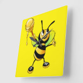 Sweet Time with Our Honey Bee Clock! 🍯🐝 Quadratische Wanduhr (Winkel)