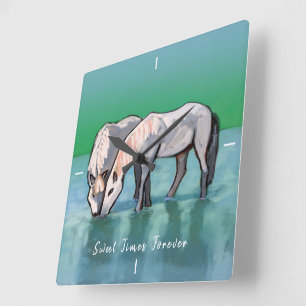 Sweet Times Forever Large Clock Quadratische Wanduhr