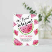 Sweet to be Four Melon Birthday Party Einladung (Stehend Vorderseite)