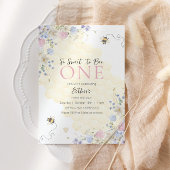 Sweet to bebe one Honey Girls zum ersten Geburtsta Einladung