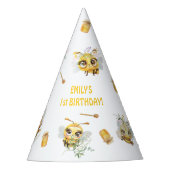 Sweet to Bee' Birthday Partyhütchen (Vorderseite)