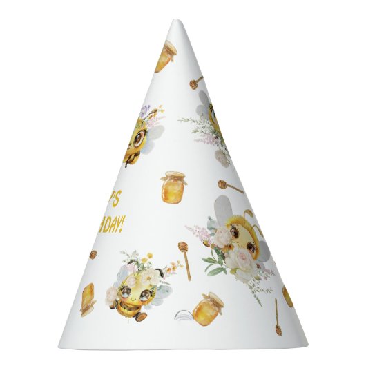 Sweet to Bee' Birthday Partyhütchen (Rechts)