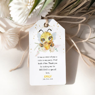 Sweet to Bee ONE' 1. Geburtstag Danke für Ihre Unt Geschenkanhänger