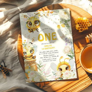 Sweet to Bee ONE' 1. Geburtstag Einladung