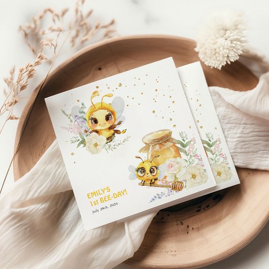 Sweet to Bee ONE' 1. Geburtstag Serviette