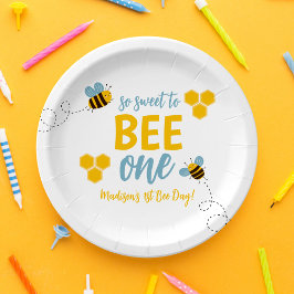 Sweet to Bee One 1st Bee Day Birthday Party Pappteller
