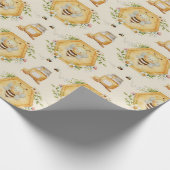 Sweet to Bee One Birthday Gift Wrap Geschenkpapier (Ecke)