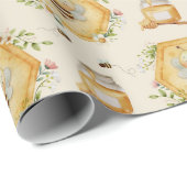 Sweet to Bee One Birthday Gift Wrap Geschenkpapier (Rolleneckpunkt)