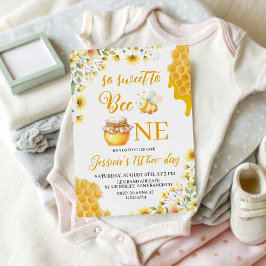 Sweet to Bee One First Birthday Invite Einladung