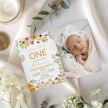 Sweet to Bee One First Birthday Invite
