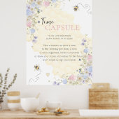Sweet to bee one first Birthday Time Kapsel Poster (Küche)