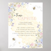 Sweet to bee one first Birthday Time Kapsel Poster (Vorne)
