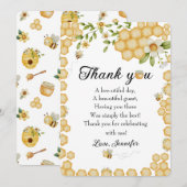 Sweet to Bee One Flat Note Dankeskarte (Vorne/Hinten)