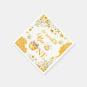 Sweet to Bee One Yellow Floral Napkins Serviette (Ecke)