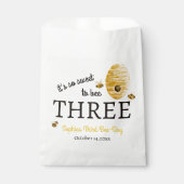 Sweet To Bee Three Third Birthday Bees Honeycomb Geschenktütchen (Vorderseite)