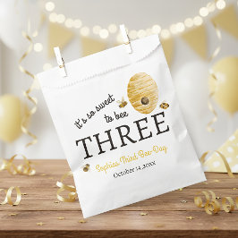 Sweet To Bee Three Third Birthday Bees Honeycomb Geschenktütchen