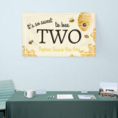 Sweet To Bee Two Second Birthday Bees Honeycomb Banner (Messeveranstaltung)