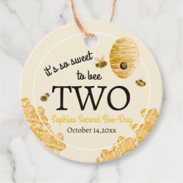 Sweet To Bee Two Second Birthday Bees Honeycomb Geschenkanhänger