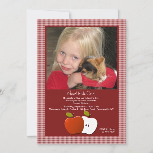 Sweet to the Core Foto Einladung (Vorderseite)