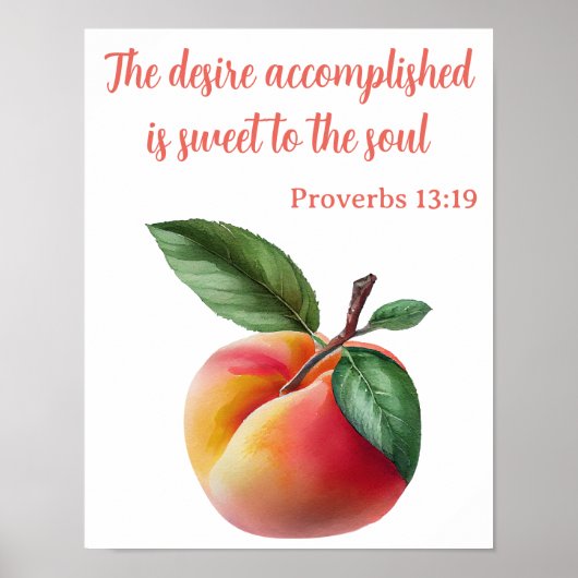 Sweet to the Soul Bible Verse Poster (Vorne)