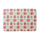 Sweet Toast and Strawberry Jam Pattern Badematte (Vorderseite)
