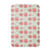 Sweet Toast and Strawberry Jam Pattern Badematte (Vorderseite Vertikal)