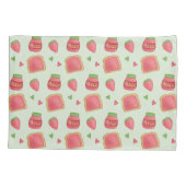 Sweet Toast and Strawberry Jam Pattern Kissenbezug (Rückseite)