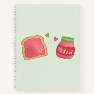 Sweet Toast und Strawberry Jam Notizblock