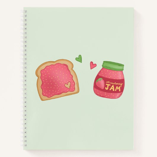Sweet Toast und Strawberry Jam Notizblock (Vorderseite)