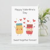 Sweet Together Forever - Niedliches Valentin Karte (Stehend Vorderseite)