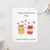 Sweet Together Forever - Niedliches Valentin Karte (Vorderseite/Rückseite Beispiel)