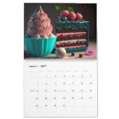 Sweet Tooth, bunte Kuchen Desserts Kalender (Mär 2027)