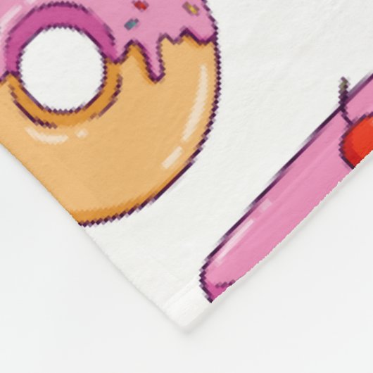 Sweet Tooth Dessert Muster Fleecedecke (Ecke)