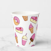 Sweet Tooth Dessert Muster Pappbecher (Vorderseite)