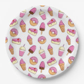Sweet Tooth Dessert Muster Pappteller (Vorderseite)