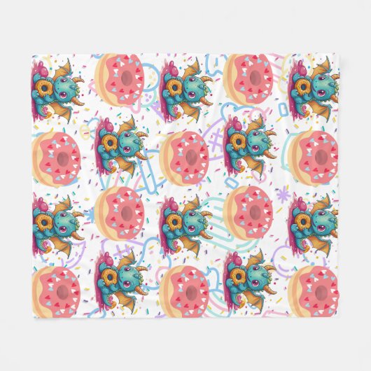 Sweet Tooth Dragon Print Fleecedecke (Vorderseite (Horizontal))
