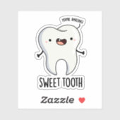 Sweet Tooth Funny Dental Puff Aufkleber (Blatt)