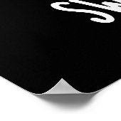 Sweet Tooth Funny Dental Pun Dark BG Poster (Ecke)