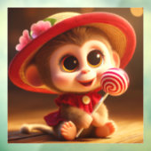 Sweet Tooth Monkey Fensteraufkleber (Blatt 3)