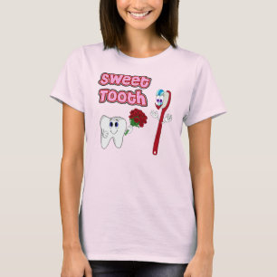 Sweet Tooth Niedlich Cartoon T - Shirt für Frauen