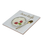 Sweet Tooth Reis Pudding mit Himbeeren Nachtisch Fliese (Seite)