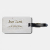 Sweet Tooth Reis Pudding mit Himbeeren Nachtisch Gepäckanhänger (Rückseite horizontal)