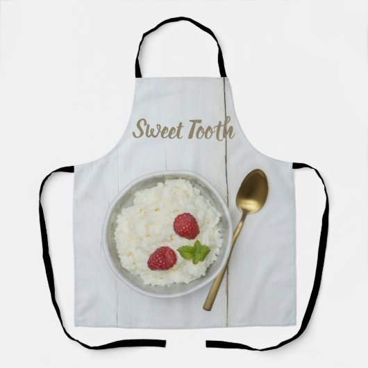 Sweet Tooth Reis Pudding mit Himbeeren Nachtisch Schürze (Vorderseite)