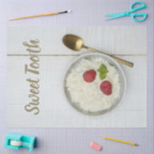 Sweet Tooth Reis Pudding mit Himbeeren Nachtisch Seidenpapier (Basteln)