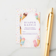 Sweet Treat Ice Cream Baby Shower Diaper Raffle
